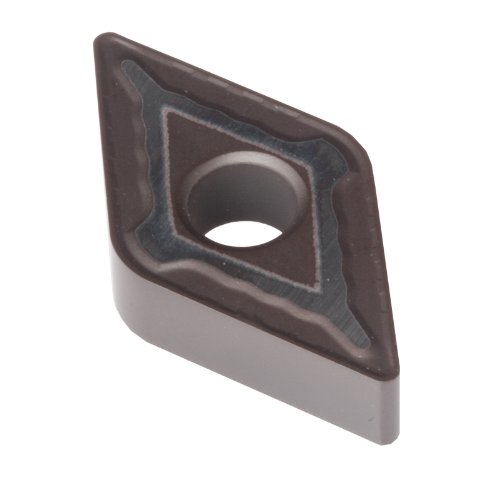 HP-High Performance 0 Degrees ANSI Solid Carbide Negative Ground Turning Insert, DKC10UT, CVD Multi Layer Coating, DNMG Style, KER Chipbreaker, DNMG-442-KER, 1/4" Thickness, 0.031" Nose Radius (Pack of 10)