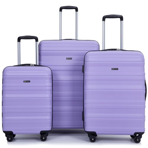 Bed Bath & Beyond Expandable 3 Piece Luggage Sets (Light Purple)
