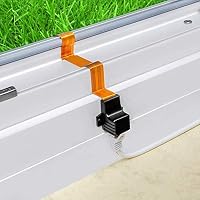 HB-DIGITAL LAN Ethernet RJ45 Fensterdurchführung Kabel Gold + Befestigungsschrauben + Klebepads für Fenster und Türen Ultra Flach – Ansicht 2