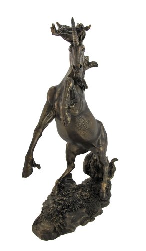 Veronese Design WU70800A1 Bronzed Rearing Unicorn Statue thumb #2