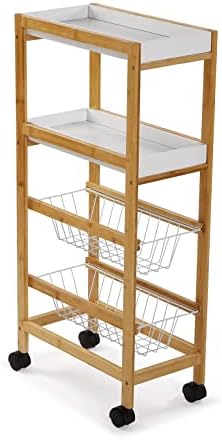 Versa Zenica Carro de Cocina con Ruedas, cajones y botellero, Ver...