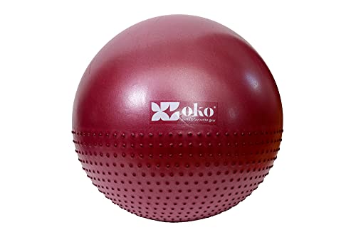 Pelota de gimnasia 75cm OKO roja para mejorar la postura en casa