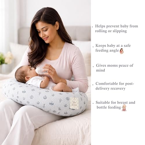 Image of Fareto Infantbond Baby Bedding Set Essentials Combo | Baby Bed | Carry Bag | Carry Bad | Dry Sheets | Feeding (0-6 Months)(All in 1)(Taj Grey)