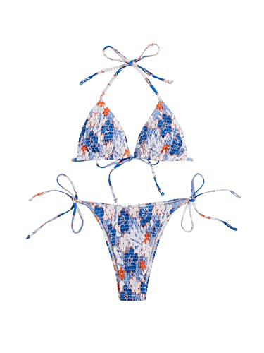 Bikini deux pièces ajustable imprimé floral pour valoriser et sublimer les formes