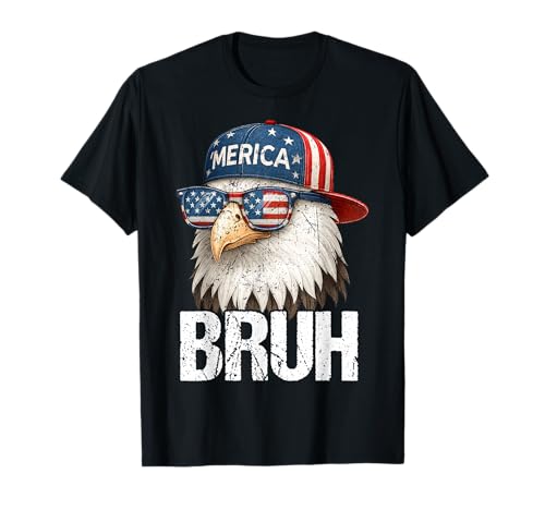 Bruh Fourth 4th of July Eagle American Patriotic Mens Boys T-Shirt