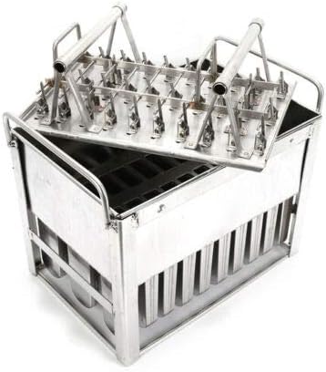 Miniatura 7 de Juego de moldes de paletas de acero inoxidable 2030 cavidades moldes de hielo caseros para helado DIY (20 unidsmodelo A)