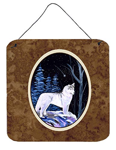 Caroline's Treasures SS8400DS66 Starry Night Siberian Husky Wall or Door Hanging Prints Aluminum Metal Sign Kitchen Wall Bar Bathroom Plaque Home Decor, 6x6, Multicolor