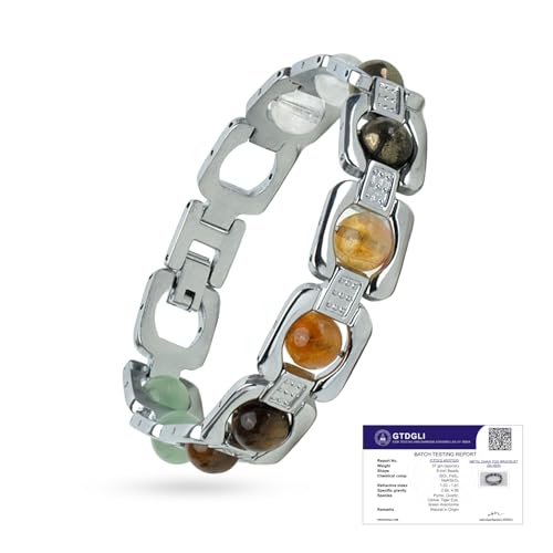 Image of Astrotalk Metal Dhan Yog Bracelet | Attracts Wealth & Financial Prosperity | Pyrite, Citrine, Tiger Eye, Quartz, Hematite & Aventurine Astrology Bracelet for Man & Woman | Gift for Man & Woman