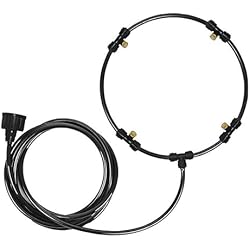 Ventilador Pulverizador Terraza Anillo pulverizador de ventilador de 16 pulgadas con tubo de 16 pies, juego de nebulización para exteriores, para patio, tubo de pulverización, ventilador de niebla, refrigeración por agua, niebla de