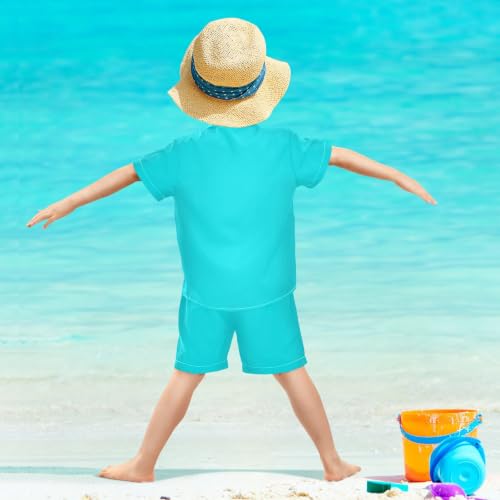 Image of 3T Toddler Boy Shorts Set Black Hawaiian Button Down Shirts Summer Outfits for Little Boy