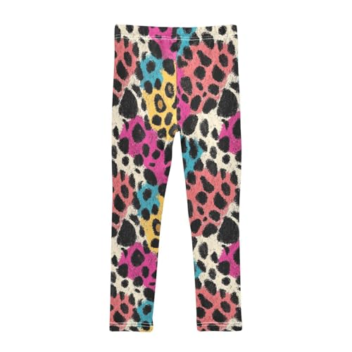 Mixed Print Girls Leggings,Workout Leggings for Girls Toddler Athletic Legging Size for 3-10T2