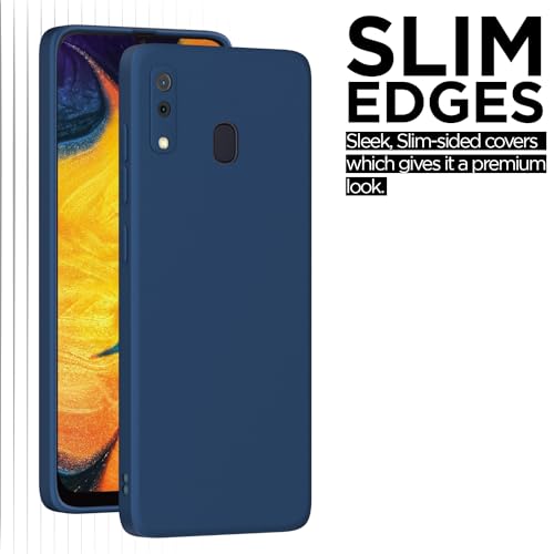 Image of Outlouders Back Cover for Samsung Galaxy A20 / A30 / M10s | Camera Protection | Durable Soft Matte Silicone Bumper Case (Blue)