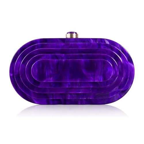 Image of Acrylic Bubble Bag Luxury Marble Clutch Evening Purses for Women Glitter Handbag for Wedding Party Prom