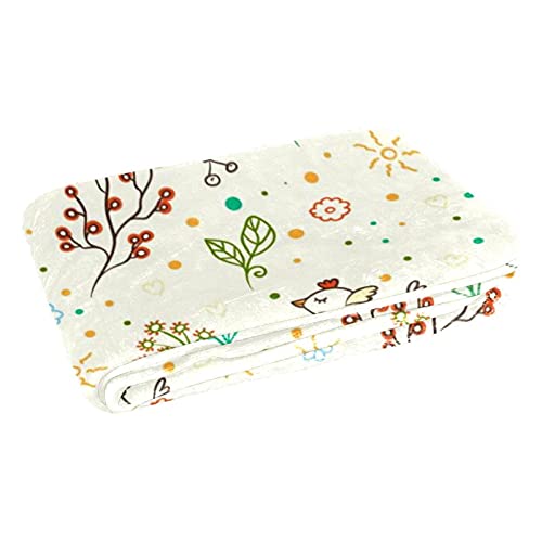 Couverture douce oiseaux et fleurs pour des moments cocooning - 3