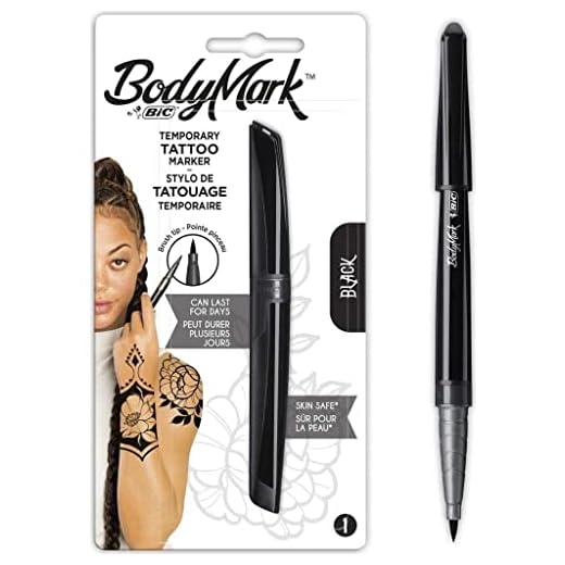 BIC BodyMark Stylo de Tatouage Temporaire - Noir