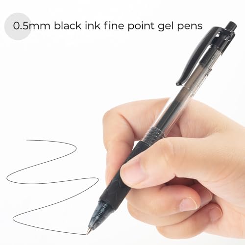 12 bolígrafos retráctiles de gel M&G, punta fina 0.5 mm miniatura 3
