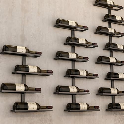 Étagère à vin réglable noire pour optimiser le rangement mural - 5