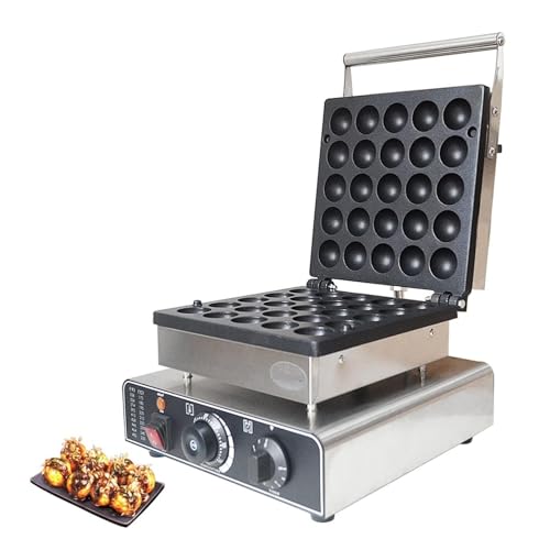 Rotondo Waffle Maker 850W Dual-Sided Pan Antiaderente per dolcetti Fatti in casa rapidi Facile Pulito Apparecchiamento da Cucina con Tubo di Collegamento in Acciaio Inossidabile e comandi intuitivi