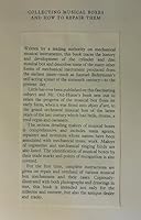 Collecting Musical Boxes and How to Repair Them 0047890029 Book Cover