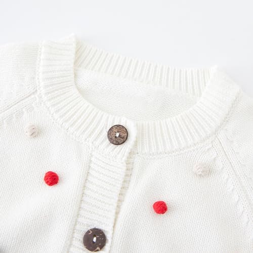 Baby Toddler Boys Girls Cardigan Sweater Long Sleeve Knit Embroidery Flowers Jacket Outwear Button Tops2