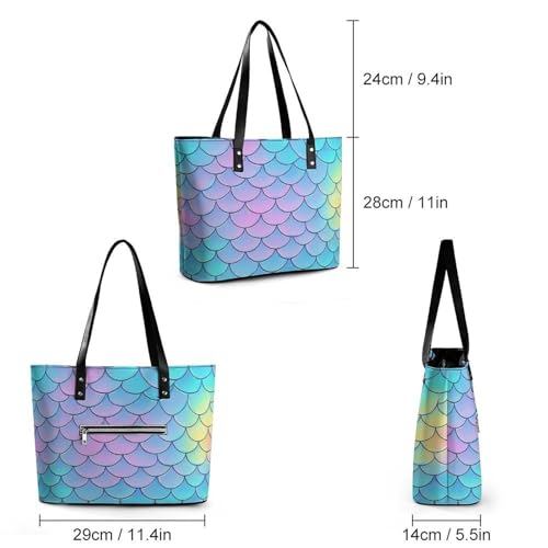 Women's Tote Bag With Zipper Casual Soft Leather Purse Fashion Handbags2
