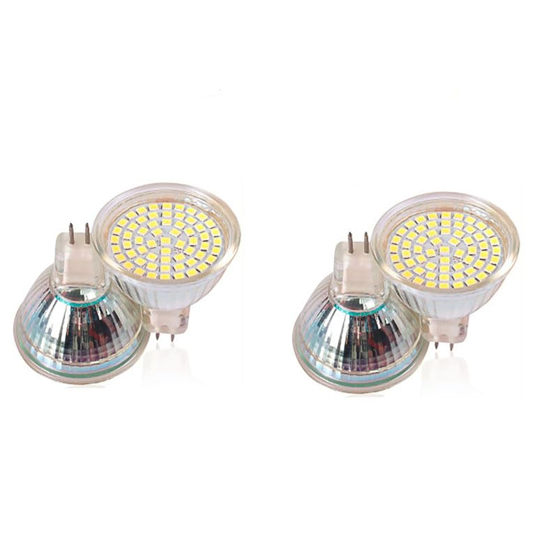 Żarówki LED Gu5.3 Mr16 4 żarówki LED Mr16 Do Jazdy Dziennej Ca DC 12 V 5 W Gu5.3 Baza Bipin odpowiednik żarówki halogenowe 50 W, zimna biel, 7 W