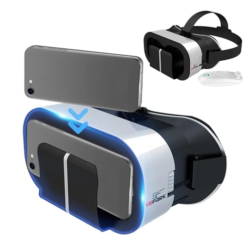 Gafas de realidad virtual - Funda blanca duradera, visor compacto | Auriculares ergonómicos de realidad virtual con óptica clara, auriculares portátiles de cine 3D para entretenimiento de smartphone