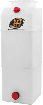 13 Quart Poly Power Unit Reservoir for Hydraulic Systems, Polyethylene Flat Bottom Utility Fluid Tank for Dump Trucks Trailers RVs Boats
