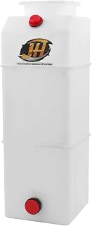 13 Quart Poly Power Unit Reservoir for Hydraulic Systems, Polyethylene Flat Bottom Utility Fluid Tank for Dump Trucks Trailers RVs Boats