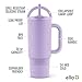 Ello Port 30oz Tumbler with Carry Loop & Integrated Handle | Vacuum Insulated Stainless Steel Reusable Water Bottle Travel Mug | Leak Proof Lid | Flexible Straw | BPA-Free | Dishwasher Safe | Lilac