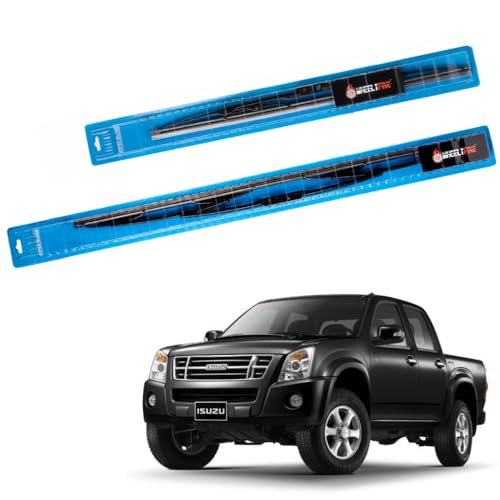 Image of Windshield Car Wiper Blades Metal Frame Water Repellant Cleaning Wiper Blades Refills Best for Isuzu D-Max (2006 Onwards) Dr 21 inch /Pa 19 inch