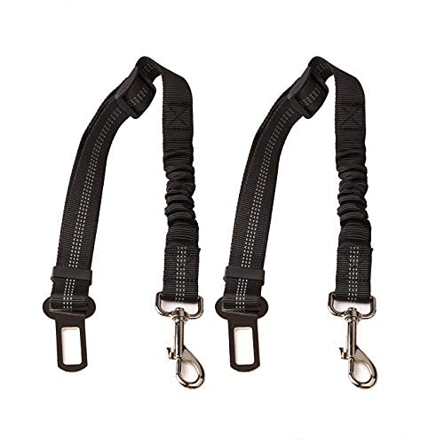 axuanyasi De sécurité Voiture Ceinture pour Chien, Réglable Ceinture Voiture Chien, 2 pcs (Noir) Cover