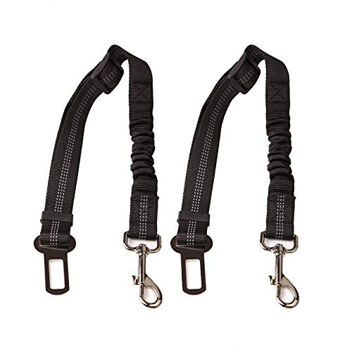 axuanyasi Cane Cintura di Sicurezza per Animali Domestici Guinzaglio Regolabile per Auto,2 pack (Nero)