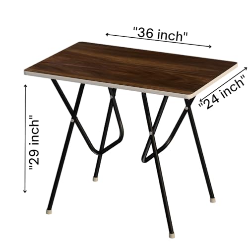 Image of The MM Furniture Store 2x3ft Multi-Purpose Foldable Desk: Study, Computer, Laptop, Dining - Matte Walnut Finish, Engineered Wood