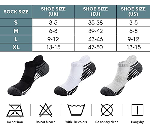 Tanstc Mens Socks, 6 Pairs No Show Socks For Men Women, Ankle Athletic Bombas Hiking Running Socks, Cushioned Comfort Fit Performance Low Cut Tab With Arch Support Socks #TOP6