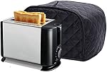 Toaster Cover 2 Slice,small Appliance Cover For Kitchen/Keep Toaster Free From Dust And Fingerprint (11.5w X 8d X 8h,Black)