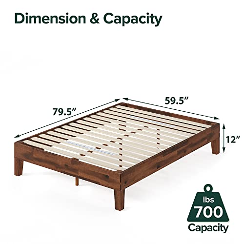 Image of Zinus Marissa Deluxe Wood Platform Bed Frame, No Box Spring Needed, Wood Slat Support, Easy Assembly, Queen