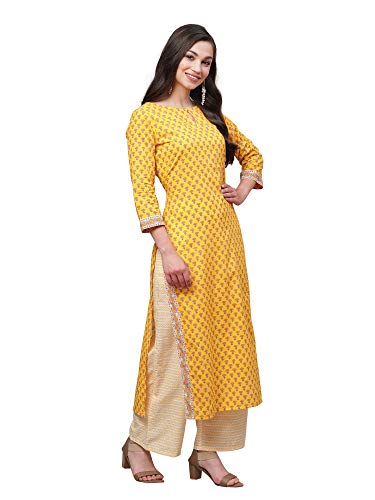 Image of INDO ERA Women's Embroidered Straight Kurta Pant With Dupatta Set