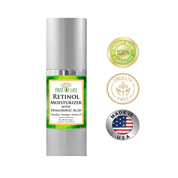 Tree-of-Life-Retinol-Facial-Moisturizer-Renewing-Face-Cream-with-Botanical-Hyaluronic-Acid-2-fl-oz Tree of Life Beauty Moisturizer, Retinol Face Cream - Anti-Aging & Brightens Skin, Reduces Fine Lines & Wrinkles- Dermatologist-Tested to Sensitive Skin - Non-Greasy Facial Skin Care - 1.7 FlOz