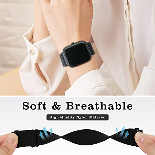 Huadea 3 Pack Stretchy Nylon Band Compatible With Skg Smart Watch Bands For Women Men, Quick Release Soft Elastic Strap Replacement Wristbands For Skg-V7 Smart Watch #TOP2
