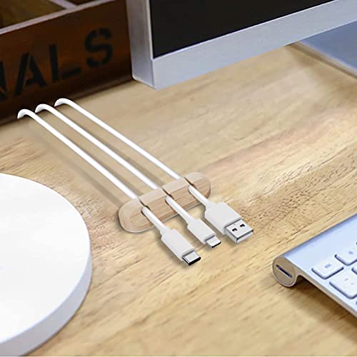 Image of SOULWIT Cable Holder Clips, 3-Pack Cable Management Cord Organizer Clips Silicone Self Adhesive for Desktop USB Charging Cable Nightstand Power Cord Mouse Cable Wire PC Office Home