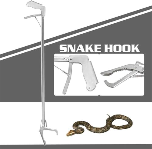 Pinzas de manejo de reptiles, herramienta de mandíbula ancha para captura segura de serpientes y lagartos, 75 cm de longitud