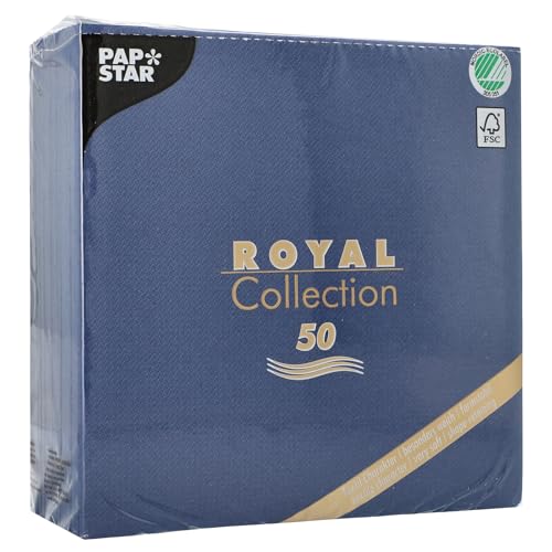 Servilletas azul oscuro ROYAL Collection 40x40 cm de alta gama para mesas elegantes 3