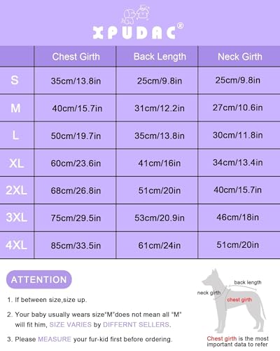 XPUDAC 4 Pieces Fleece Dog Sweaters Vest Winter Warm Dog Clothes for Small Medium Large Dogs Girl Soft Pullover Doggie Sweatshirt Puppy Cold Weather Jacket, 510-vest-M - Image 6