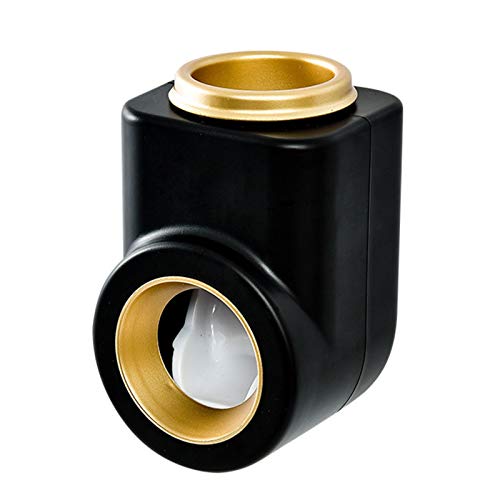 SHINROAD Presse-tube créatif pour dentifrice - Distributeur automatique de dentifrice - Support mural - Presse-tube - Pour salle de bain - Noir doré Cover
