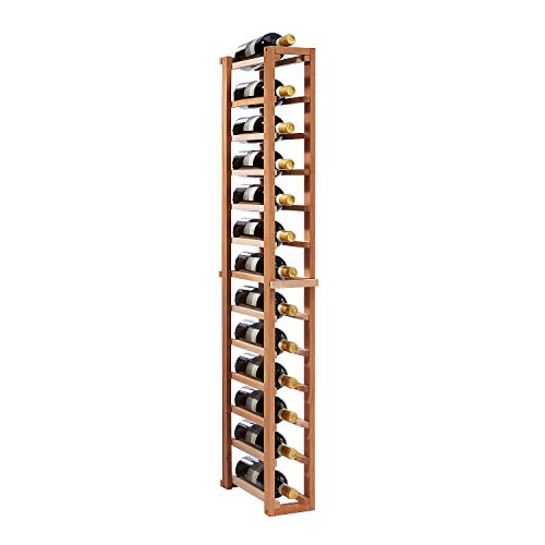 Wine Enthusiast N'FINITY Stackable 4 Foot Wine Rack - 1 Column - Solid Mahogany - 12 Bottle Capacity- Stylish Durable Wine Rack Home Decor – Bar Cabinet Liquor Storage