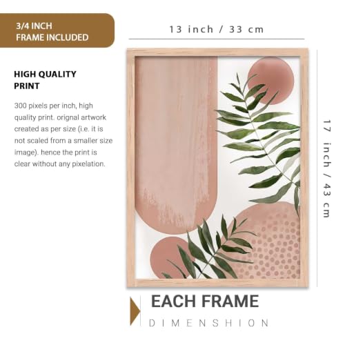 Image of kotart Painting Boho Wall Art Home Decoration Paintings With Frame For Living Room Bed Room Hotel Wall Decor Digital Reprint Set of 3 (13X17 inch)