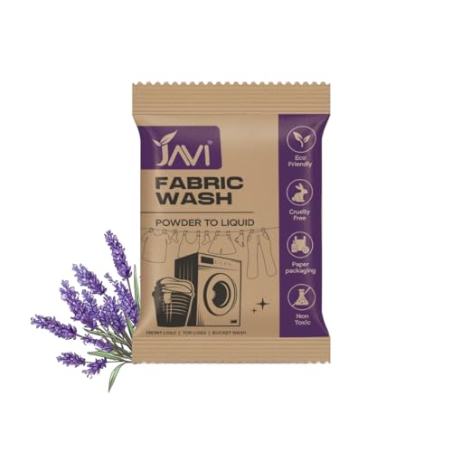 Image of Javi Organic Powder to Fabric Wash | 5L | Lavender Fragrance | Natural, Plant Based, Eco-Friendly, Non-Toxic | Removes Stains & Odour, Protects Colour | Laundry Detergent