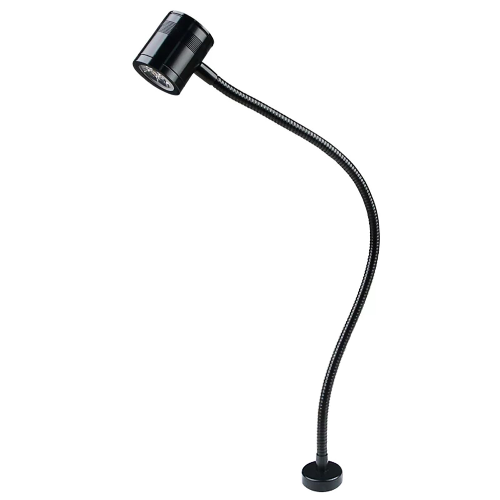 Lampada da Lavoro per Macchine Utensili da 3W, Lampada Industriale Flessibile a Collo D'oca, 24-36V, Base a Vite, per Trapani a Colonna e Fresatrici(600mm/23.6in)