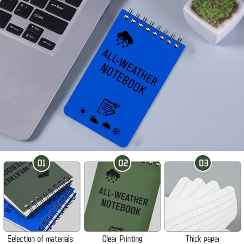 FULHANY 6 Stücke Spiralgebundene Kleines Notizbuch - Notizblock - Mini Notizbuch - Smart Notebook7,6 X 12,7 Cm Mit Raster, Ideal Zum Schreiben FüR Drinnen Und DraußEn